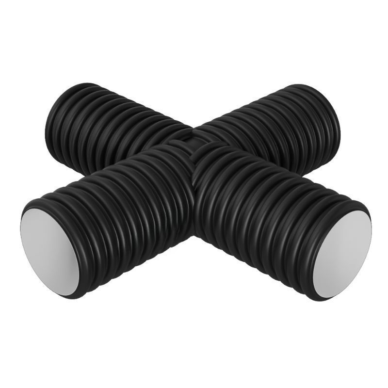 Крестовина гофрированная канализационная 340/300 пэ SN8/SN6
